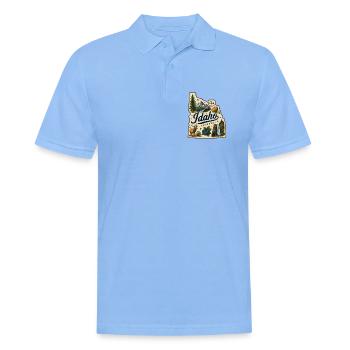 Idaho The Gem State Vintage Travel Aufkleber - Männer Poloshirt - Himmelblau - Vorne - Jaron (178cm)