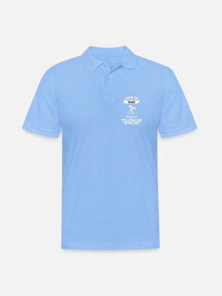 Teleskop Astronomie Hobby Sternengucker Galaxien - Männer Poloshirt - Himmelblau