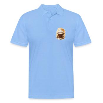 Kaffee - Männer Poloshirt - Himmelblau - Vorne - Jaron (178cm)