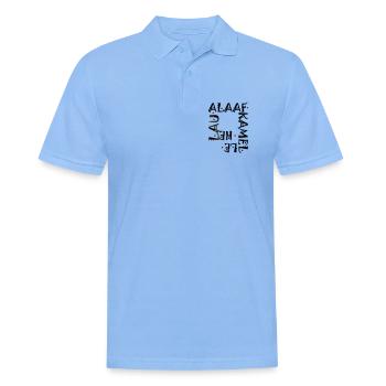 Karneval im Schriftzug - Männer Poloshirt - Himmelblau - Vorne - Jaron (178cm)