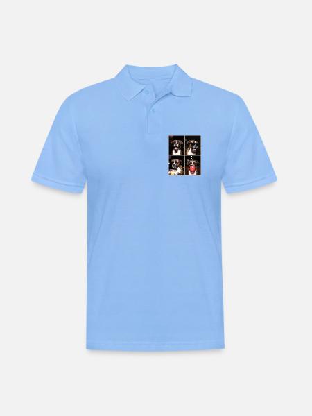 Hunde Boxer Hund - Männer Poloshirt - Himmelblau
