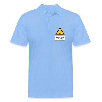 Hai der Finanzen - Männer Poloshirt - Himmelblau - Vorne - Jaron (178cm)