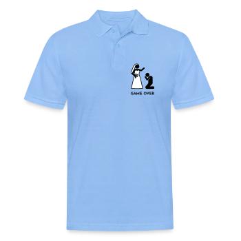 Hochzeit - Das Spiel ist vorbei - Männer Poloshirt - Himmelblau - Vorne - Jaron (178cm)