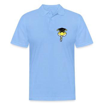 Caterpillar High School Graduation Passed College Worm - Men's Polo Shirt - sky blue - Front - Jaron (178cm)