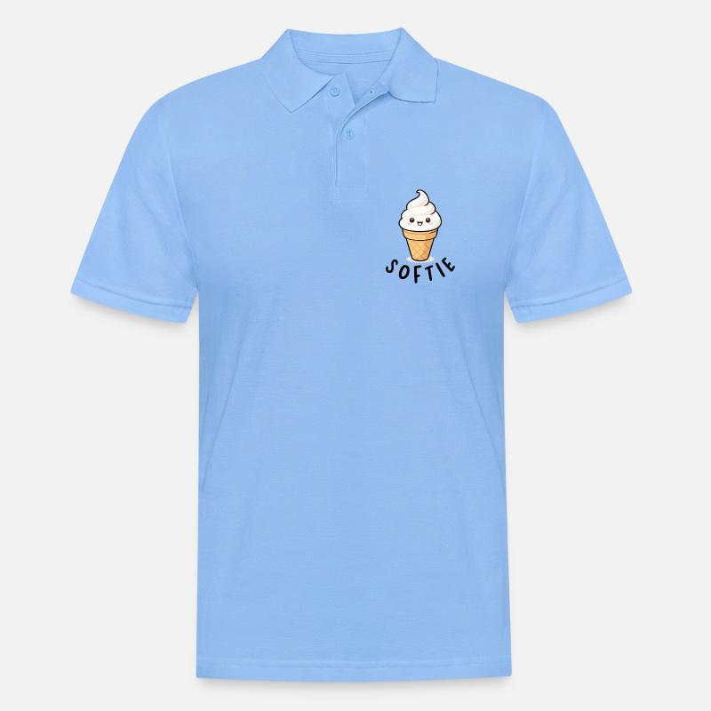 Softie Softeis Lover Eiscreme Icon Geschenk - Männer Poloshirt - Himmelblau