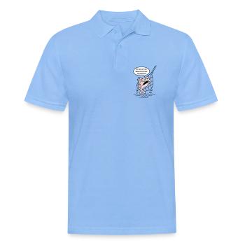 Dissatisfied with the overall situation! CUSTOM COLORS! - Men's Polo Shirt - sky blue - Front - Jaron (178cm)