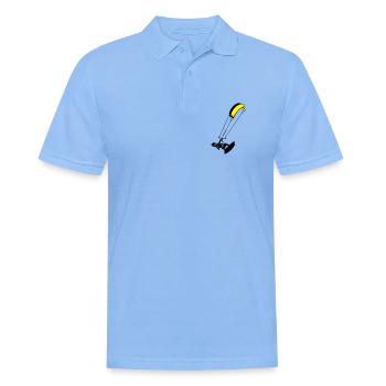 Kitesuf flex - Männer Poloshirt - Himmelblau - Vorne - Jaron (178cm)