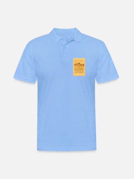 Ruhe unter der Oberfläche – Forellenabdruck - Männer Poloshirt - Himmelblau