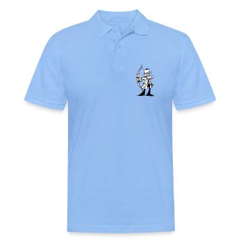 BowBeast- Archer - Männer Poloshirt - Himmelblau - Vorne - Jaron (178cm)