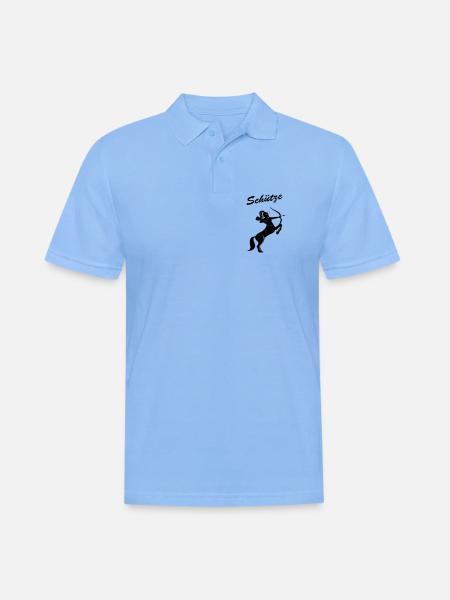 Schütze - Männer Poloshirt - Himmelblau