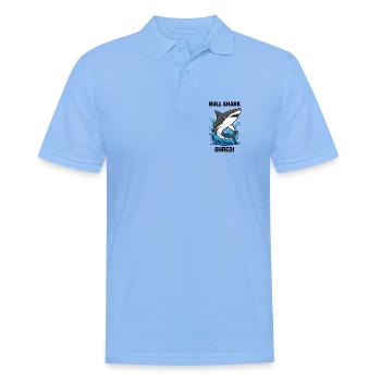 Requin Bouledogue Shred Shark Mer Bull - Polo Homme - bleu ciel - Devant - Jaron (178cm)