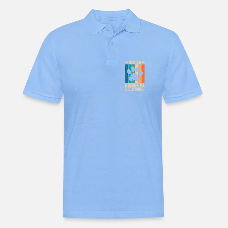 Hundeopa Geschenke Hundeliebhaber Hunde - Männer Poloshirt - Himmelblau