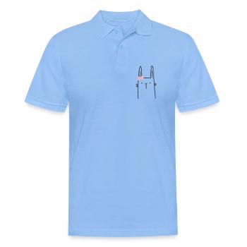 Hase Mädchen Osterhase - Männer Poloshirt - Himmelblau - Vorne - Jaron (178cm)