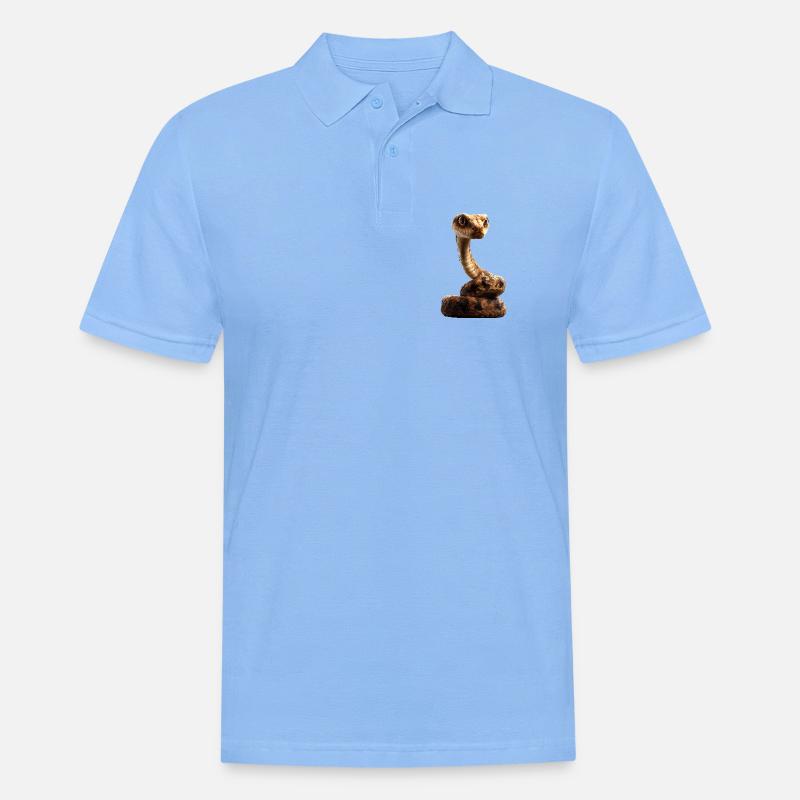 snake, python, cobra, rattlesnake, snakes - Men's Polo Shirt - sky blue