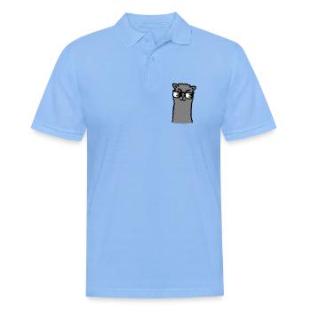 Lama Cool Sonnenbrille Alpaka Selbstgefällig Kerl - Männer Poloshirt - Himmelblau - Vorne - Jaron (178cm)