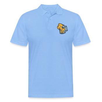 Alkohol, Bier, Bierglas Blende 409 - Männer Poloshirt - Himmelblau - Vorne - Jaron (178cm)