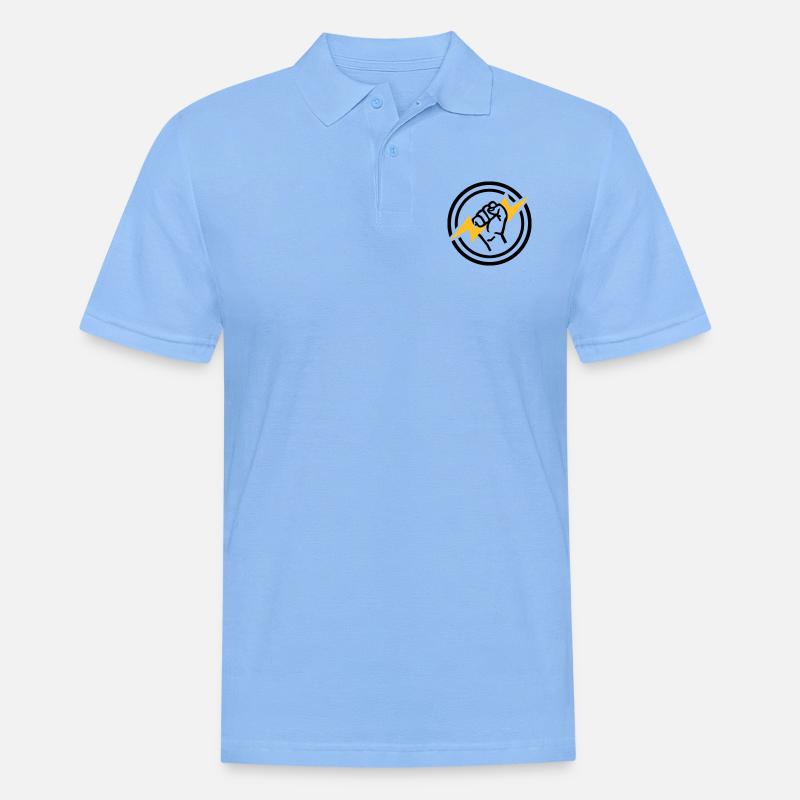Blitz - Männer Poloshirt - Himmelblau