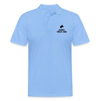 Stable Vibes Only - Design für alle Pferdefans! - Männer Poloshirt - Himmelblau - Vorne - Jaron (178cm)