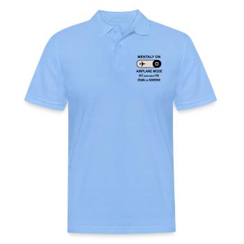 Mentally on Airplane Mode - Men's Polo Shirt - sky blue - Front - Jaron (178cm)