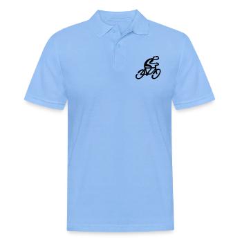 Cyclistes de vélos - Polo Homme - bleu ciel - Devant - Jaron (178cm)