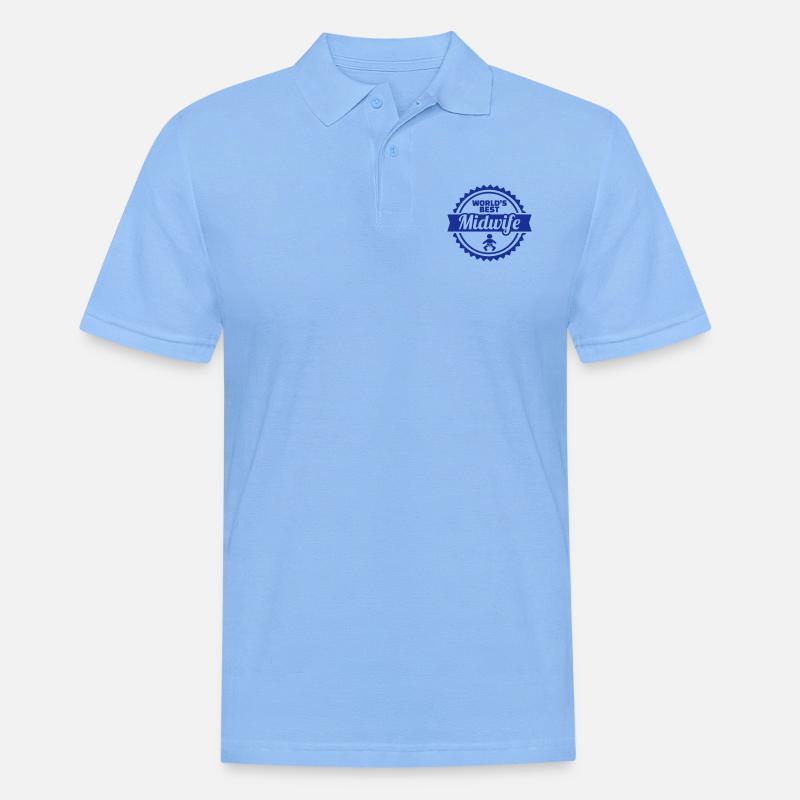 Jordemoder - Herre poloshirt - himmelblå