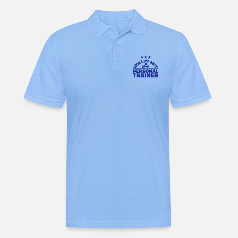 Personal trainer - Polo da uomo - azzurro