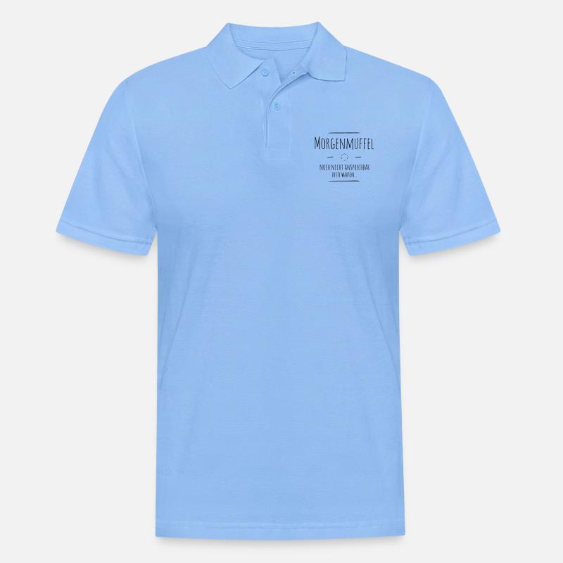 Morgenmuffel - Männer Poloshirt - Himmelblau