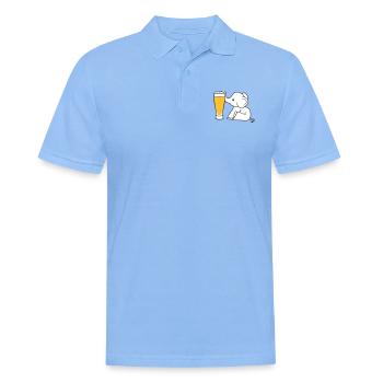 elephant beer suck alcohol drink thirst drunk - Men's Polo Shirt - sky blue - Front - Jaron (178cm)