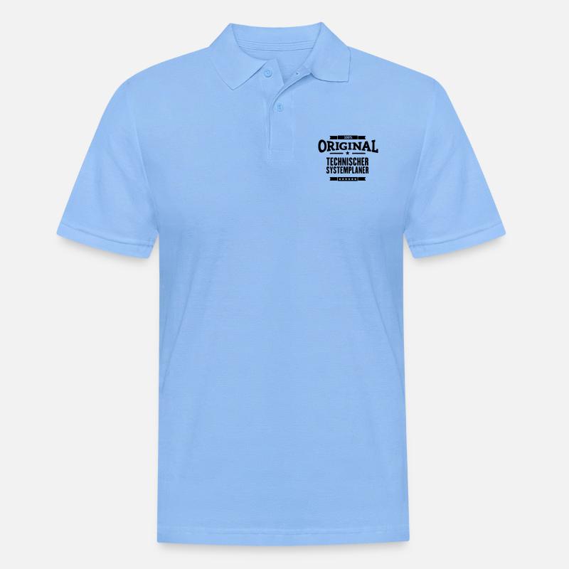 100% Techn. Systemplaner - Männer Poloshirt - Himmelblau