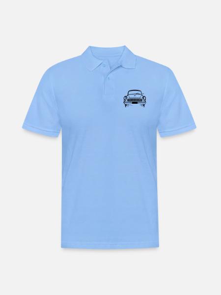 Wartburg 311 Front - Männer Poloshirt - Himmelblau