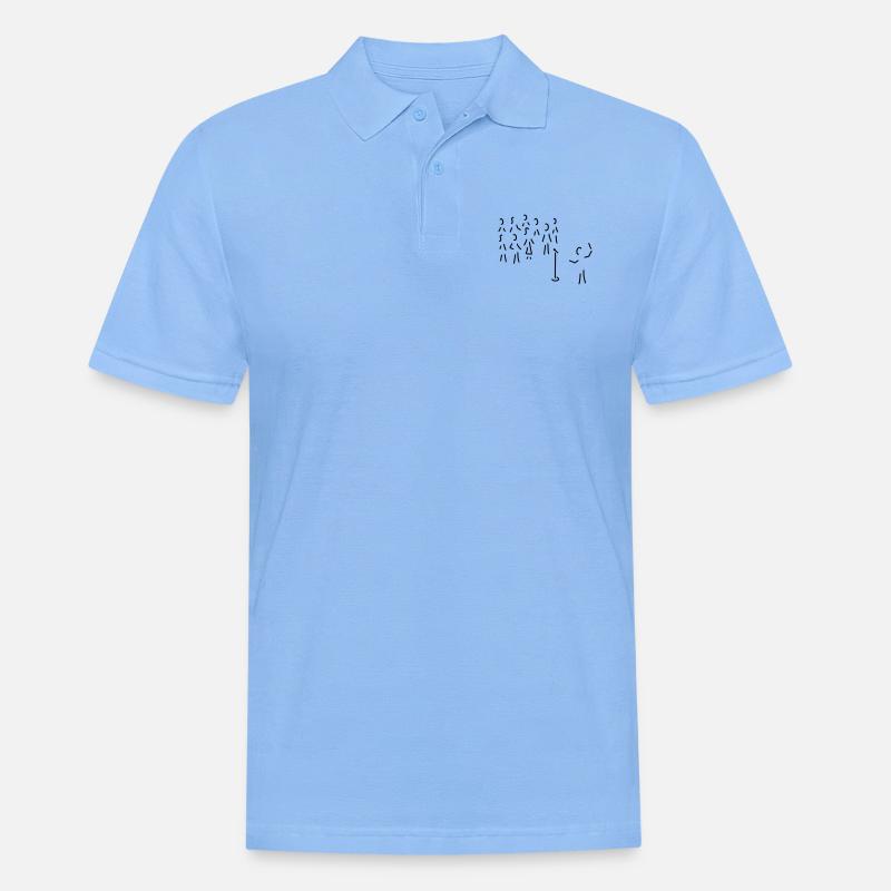 chor-gesang mit dirigent - Männer Poloshirt - Himmelblau