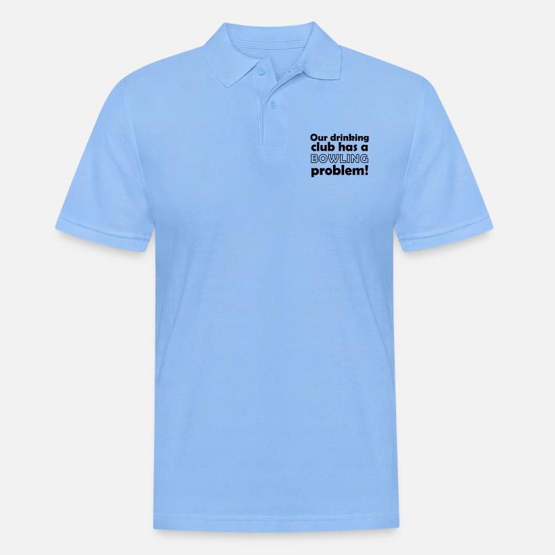 bowling problem - Männer Poloshirt - Himmelblau