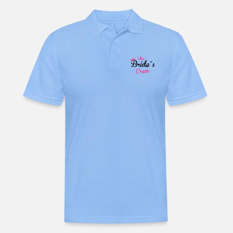 the bride´s crew - Männer Poloshirt - Himmelblau