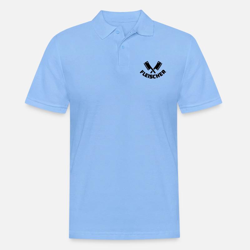 Fleischer - Männer Poloshirt - Himmelblau