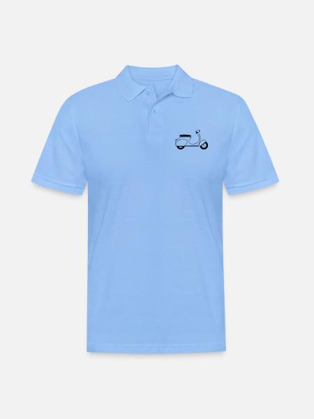 motorroller reisen - Männer Poloshirt - Himmelblau