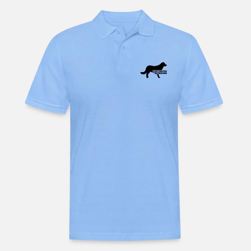 Flat Coated Retriever - Männer Poloshirt - Himmelblau