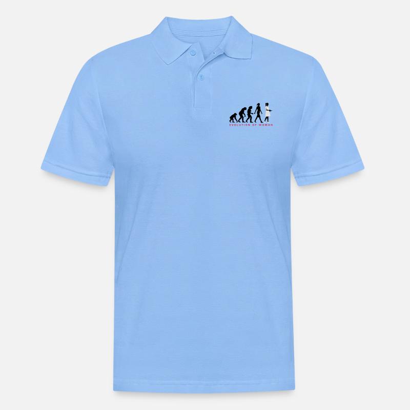evolution_krankenschwester_122012_c_3c - Männer Poloshirt - Himmelblau