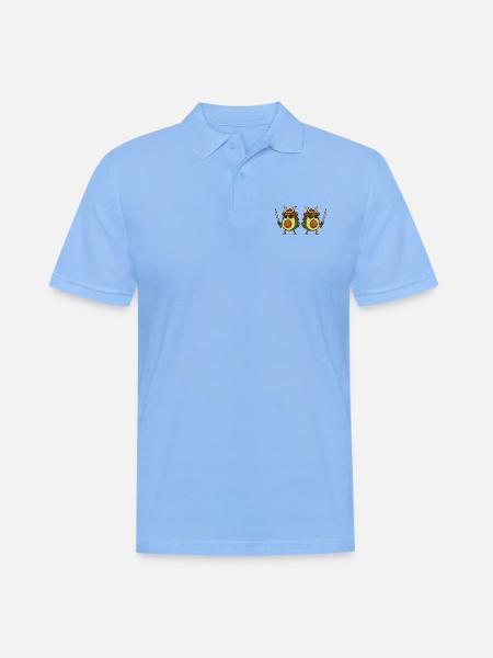 avocado samurai 2 - Männer Poloshirt - Himmelblau