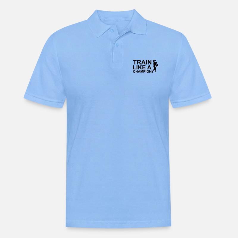 Train like a Champion 2 - Männer Poloshirt - Himmelblau