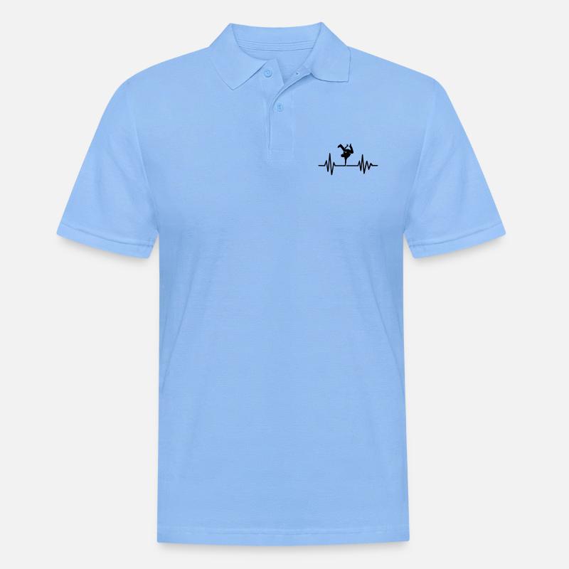 Breakdance - Männer Poloshirt - Himmelblau