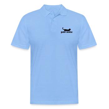 Paw-Some ! T-shirt pour tous les fans de chats - Polo Homme - bleu ciel - Devant - Jaron (178cm)