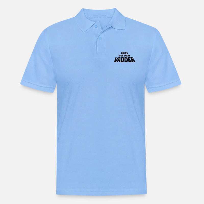 Ich bin dein Vadder - Männer Poloshirt - Himmelblau