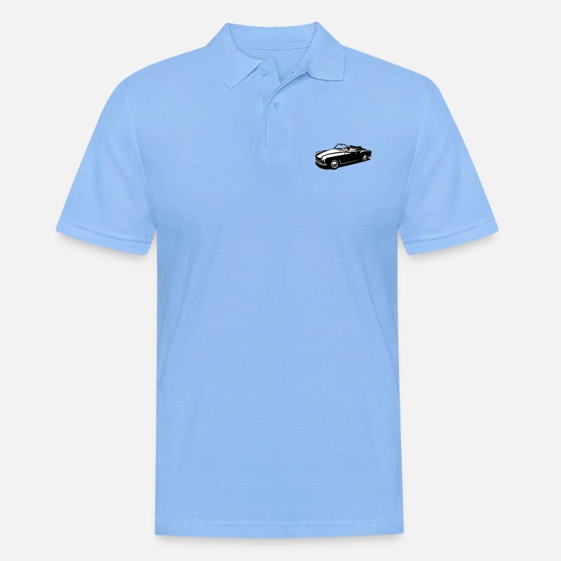 Oldtimer Cabrio 14 (2c) - Männer Poloshirt - Himmelblau
