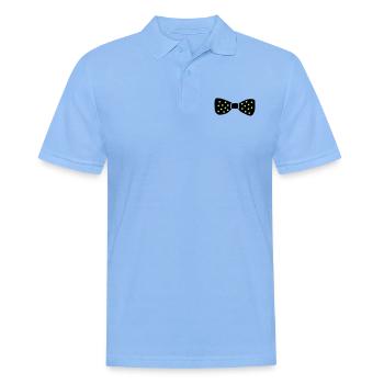 bow_tie - Männer Poloshirt - Himmelblau - Vorne - Jaron (178cm)