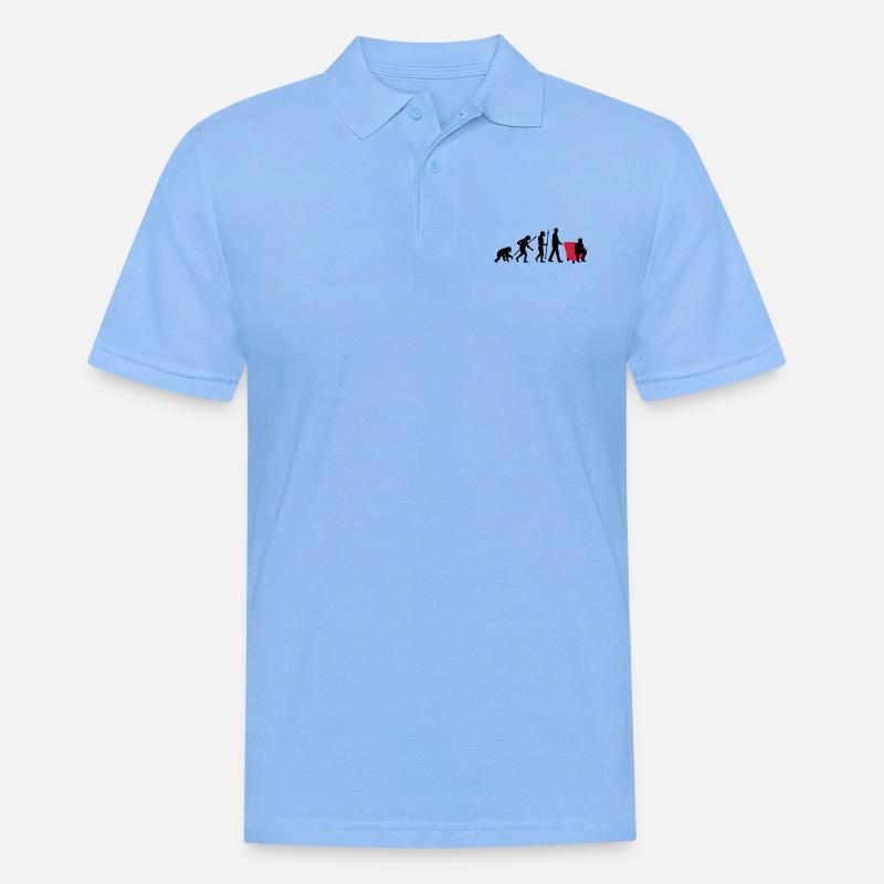evolution_of_man_pc_console_gamer02_2c - Männer Poloshirt - Himmelblau