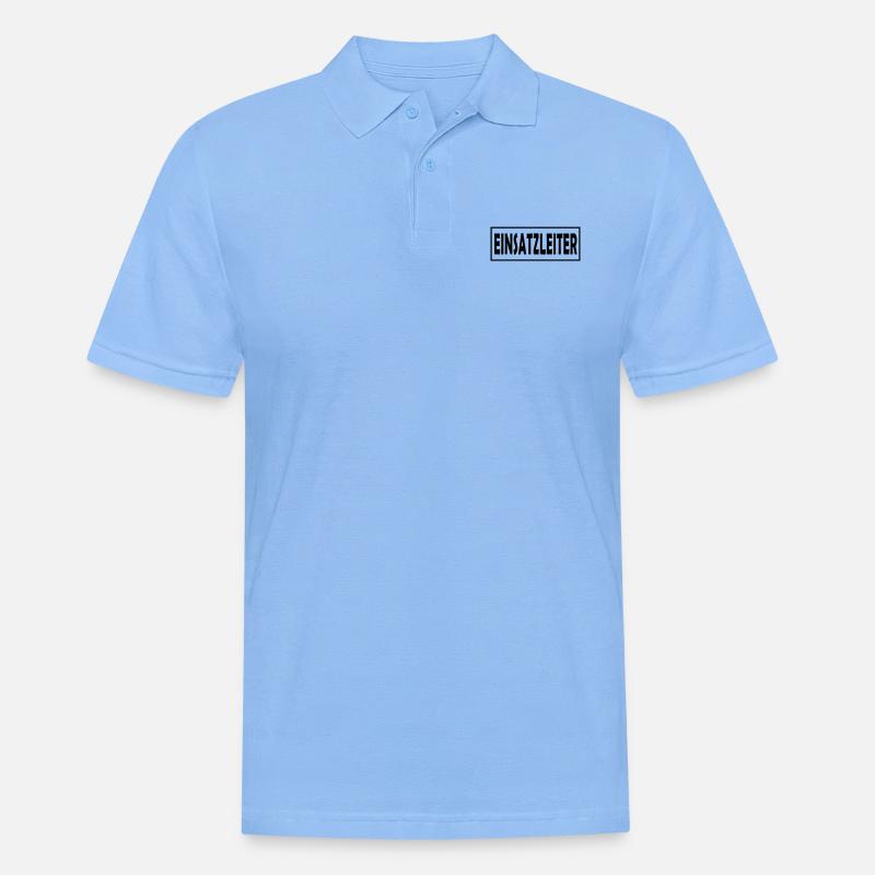 Einsatzleiter 01 - einfarb - Männer Poloshirt - Himmelblau