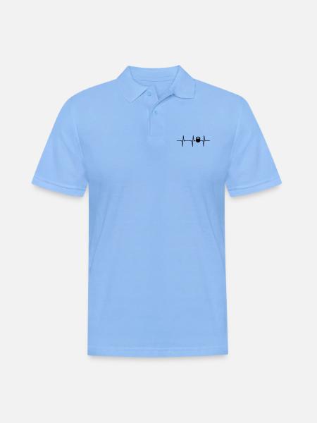 Heartbeat Kettlebell - Männer Poloshirt - Himmelblau