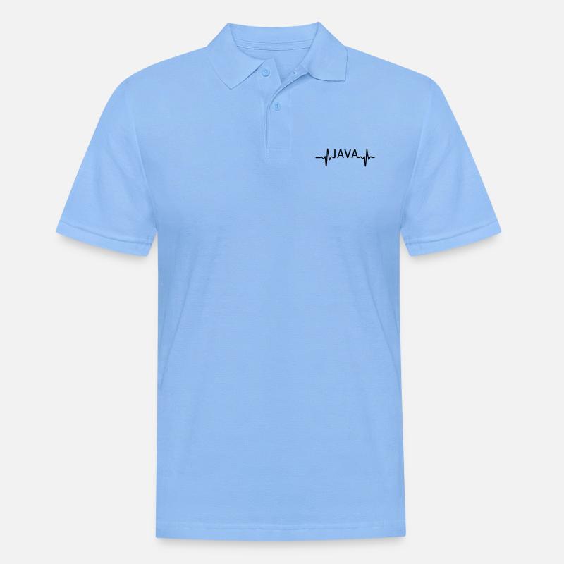 Herzschlag JAVA - Männer Poloshirt - Himmelblau
