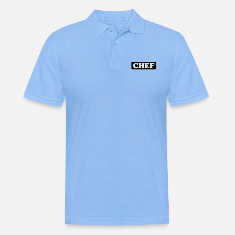 chef - Polo Homme - bleu ciel