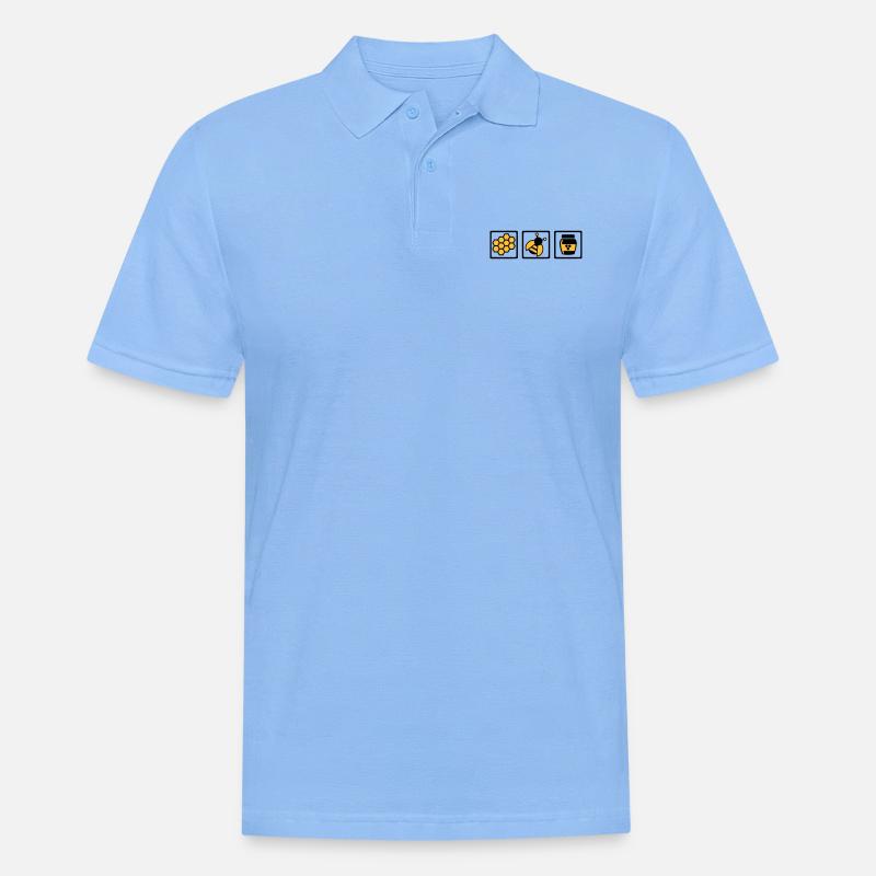 Biene - Männer Poloshirt - Himmelblau